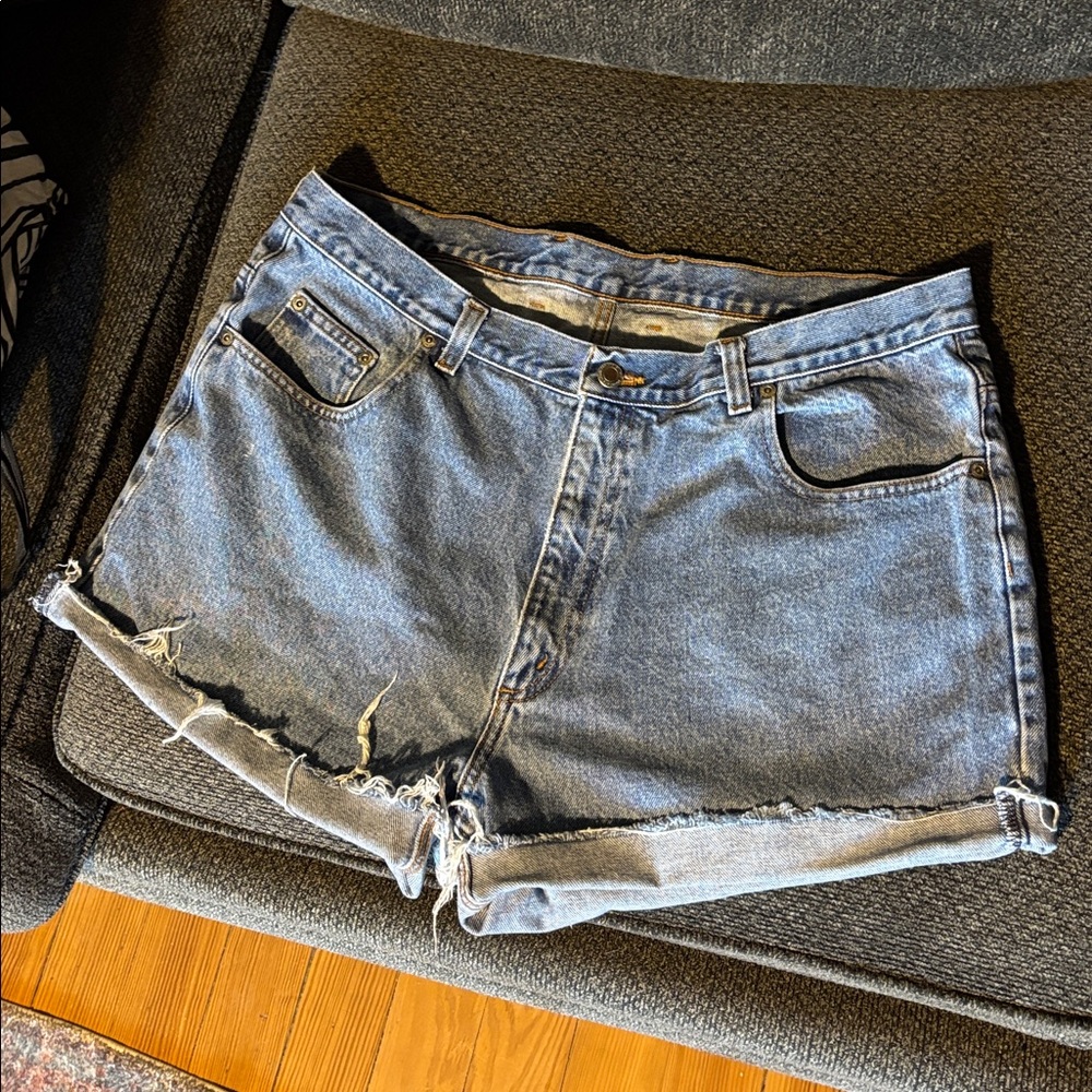 Denim Blue Women's cut off Shorts